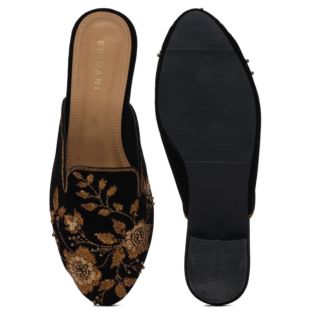 Sidra Embroidered Mules Macro Footwear