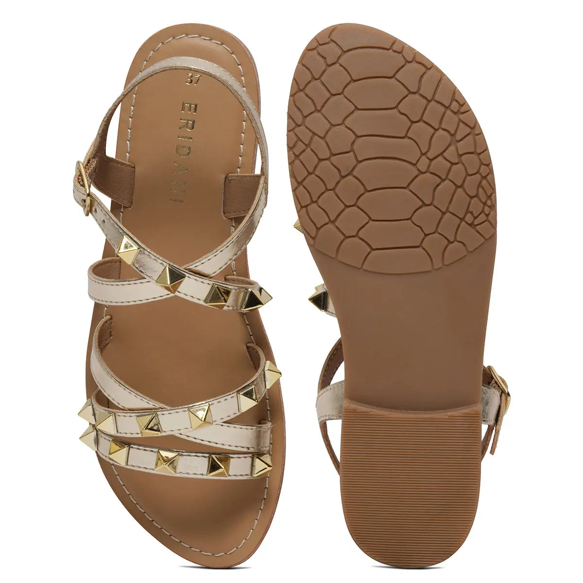 Tamaya Studded Flats Indian Leather Company