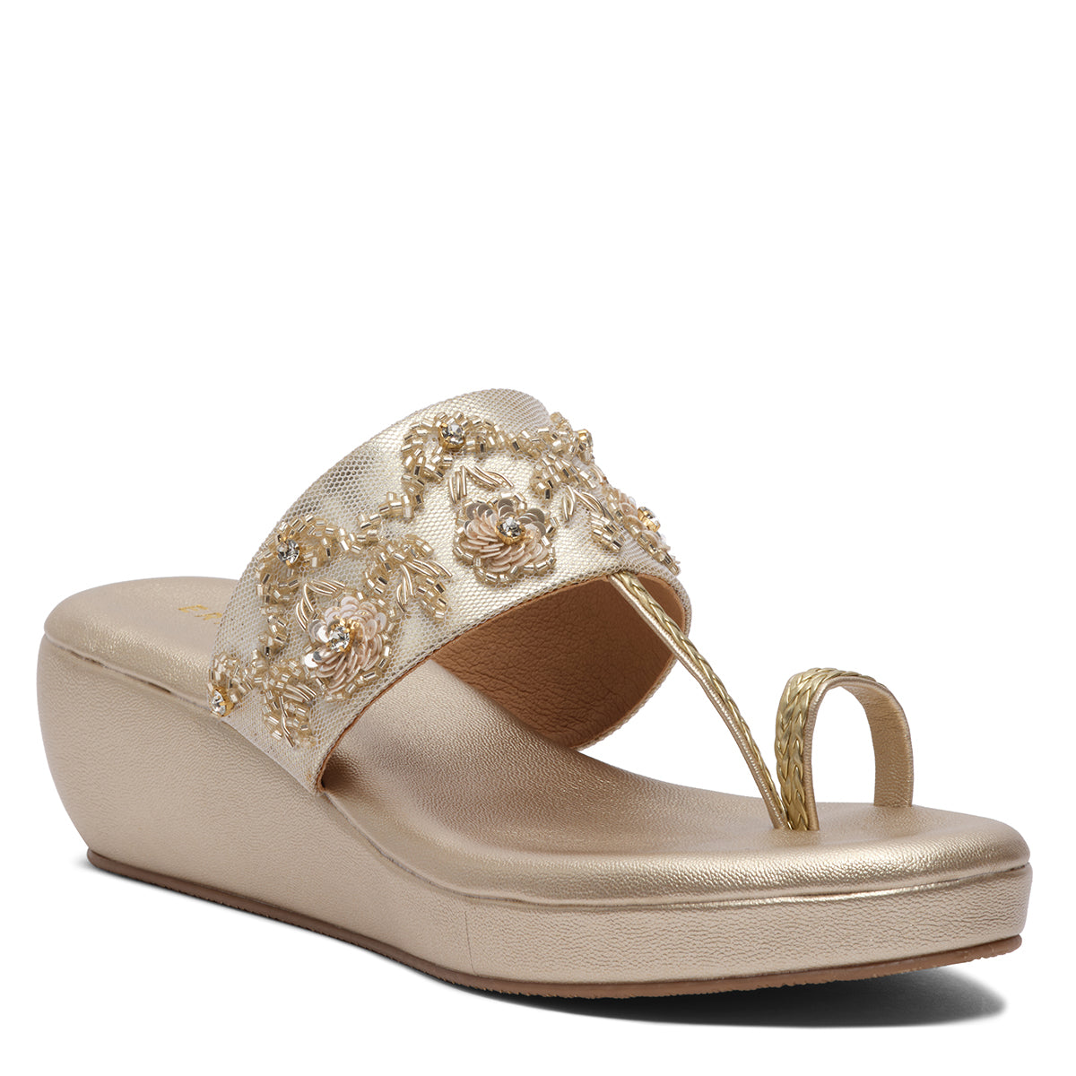 Tarini Embroidered Wedges