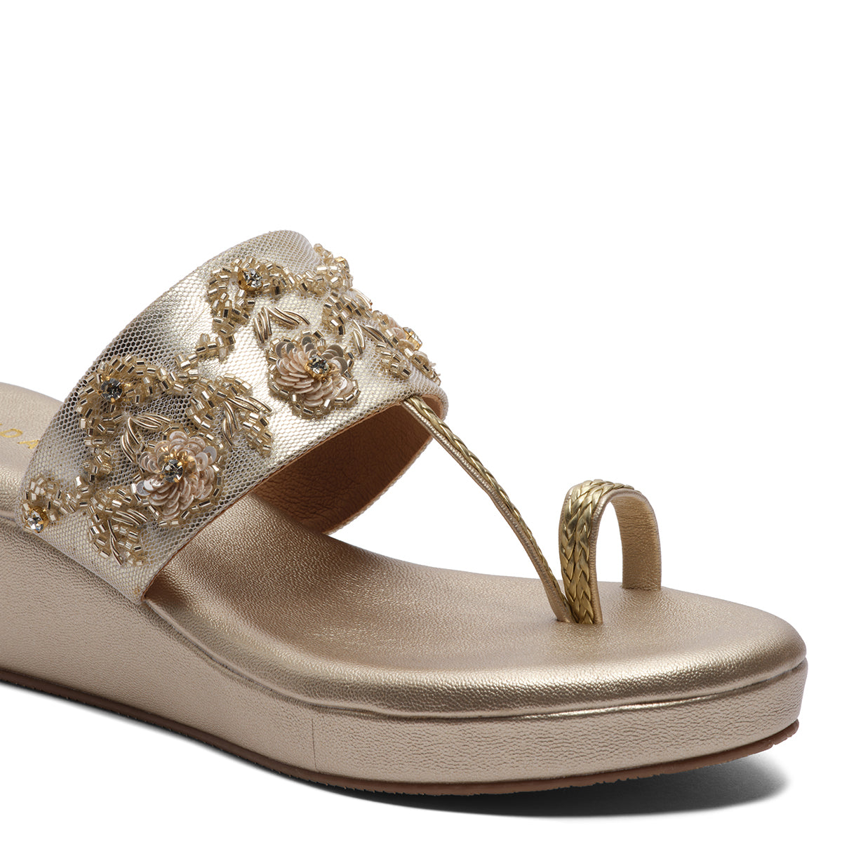 Tarini Embroidered Wedges