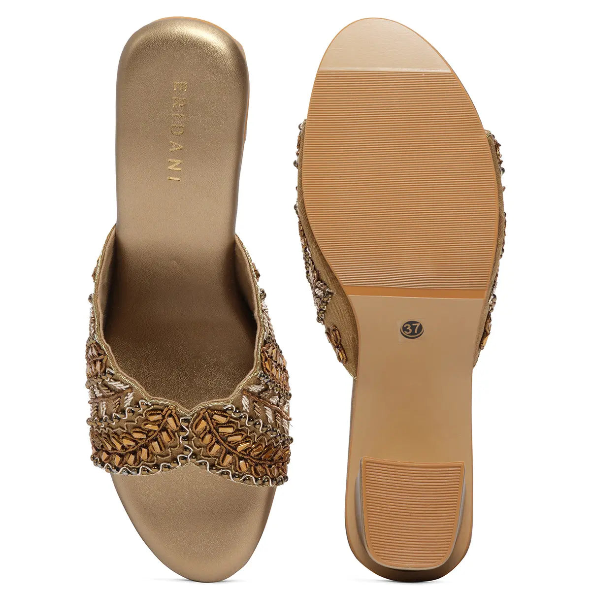 Tvisha Embroidered Heels Mahek Footwear