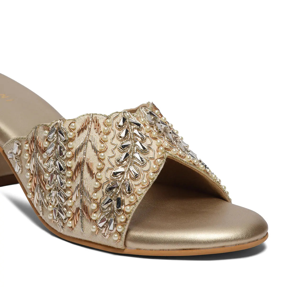 Tvisha Embroidered Heels Mahek Footwear