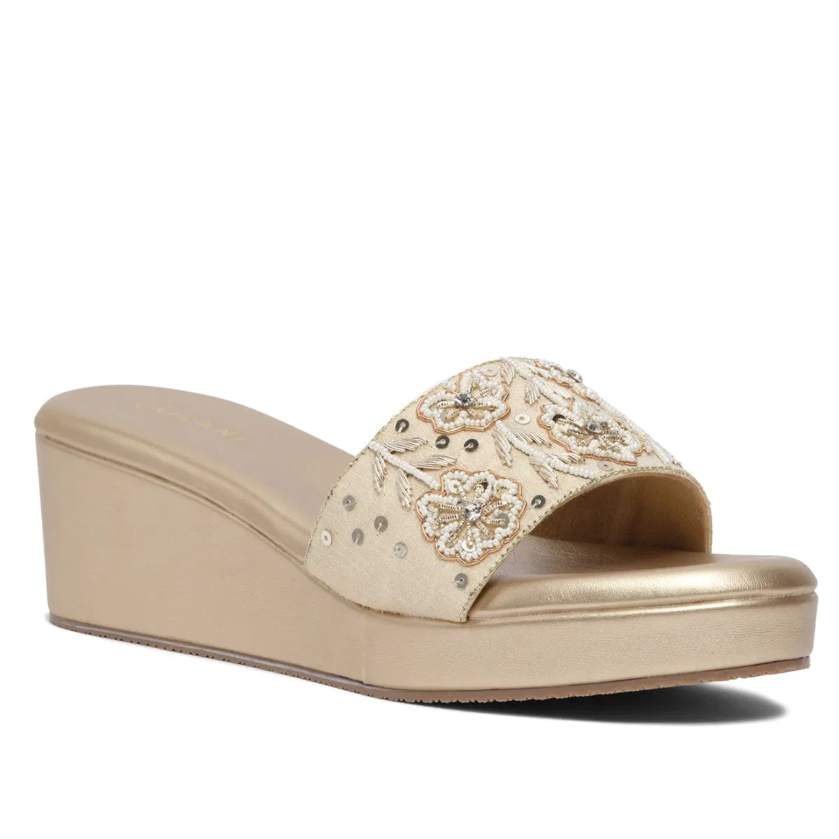 Ura Embellished Wedges Mahek Footwear