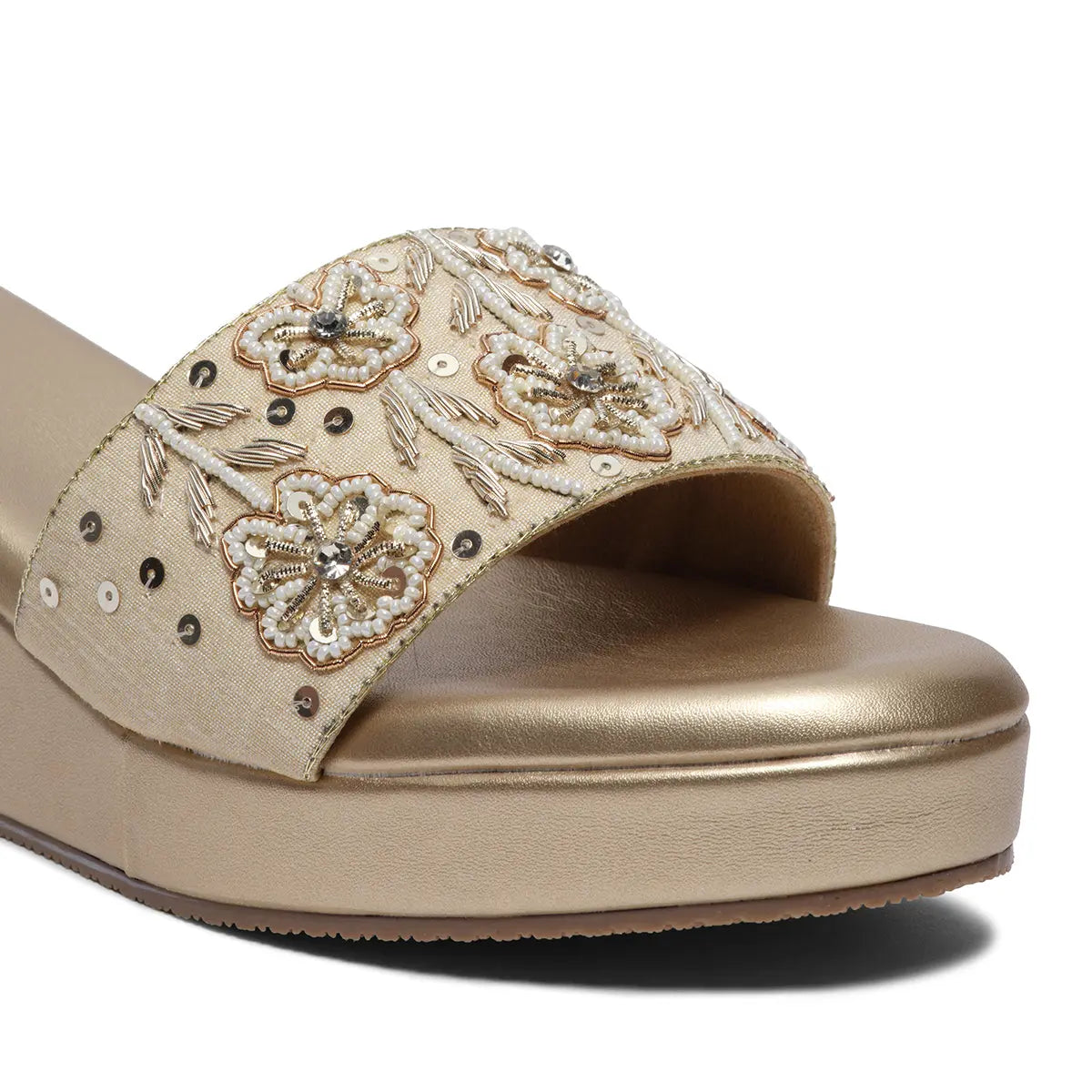 Ura Embellished Wedges Mahek Footwear