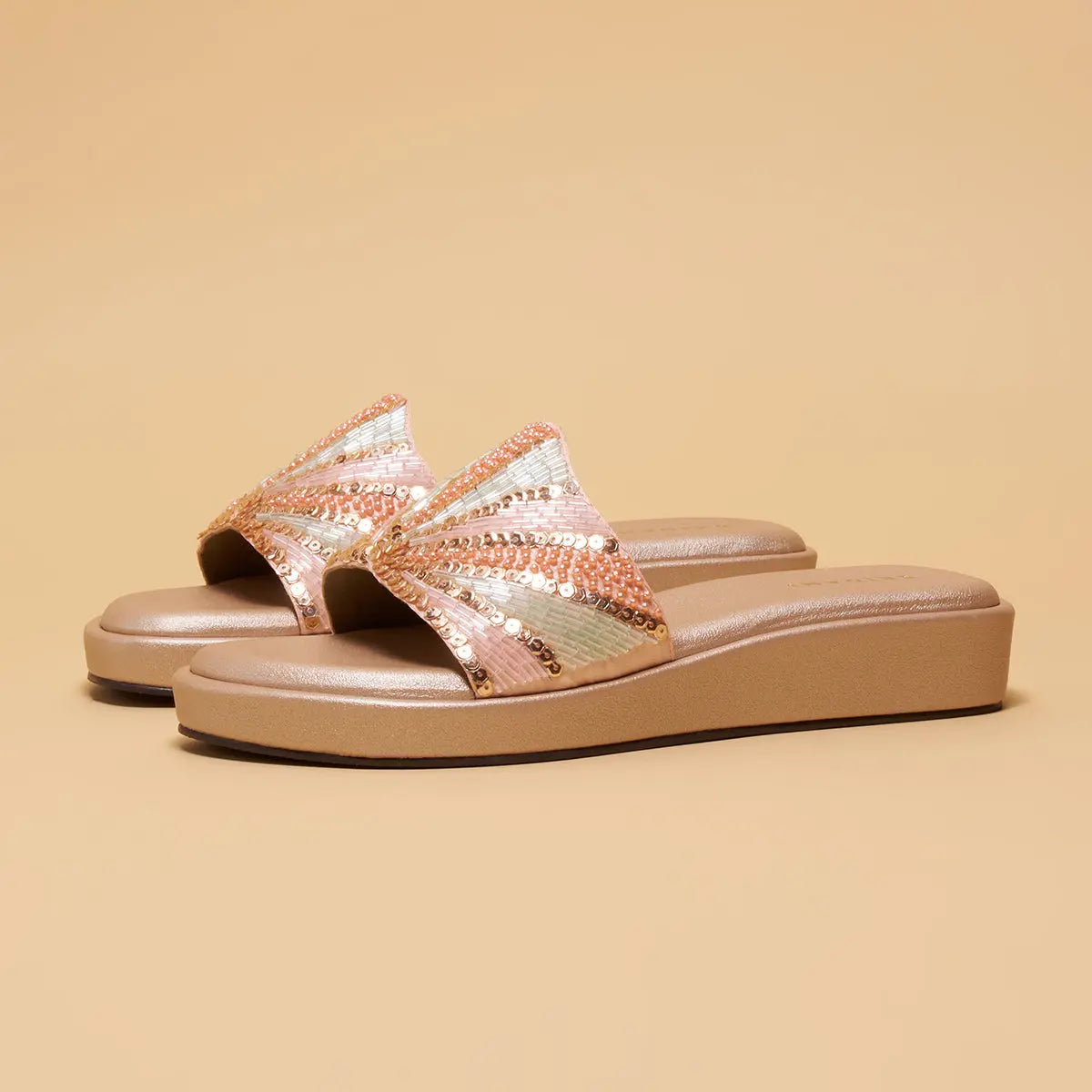 Veda Embroidered Flats Akil