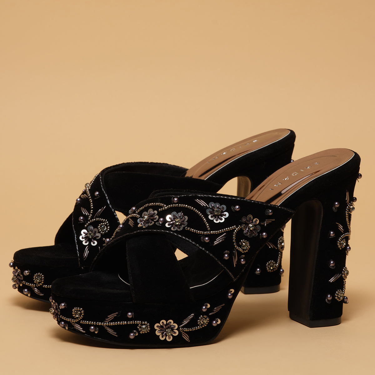 Virika Embroidered Heels