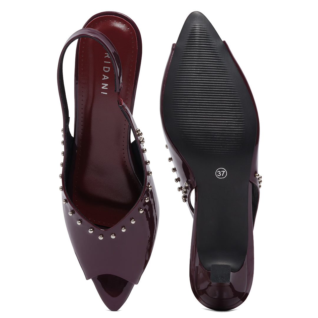 Wreath Studded Heels