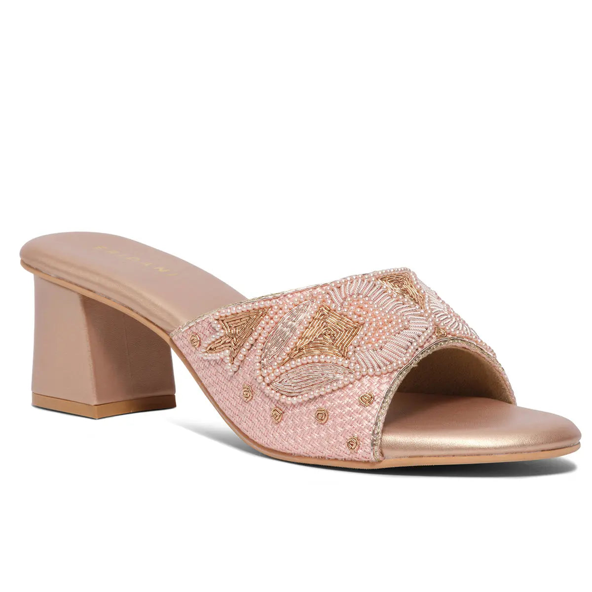 Zaire Embroidered Heels Mahek Footwear