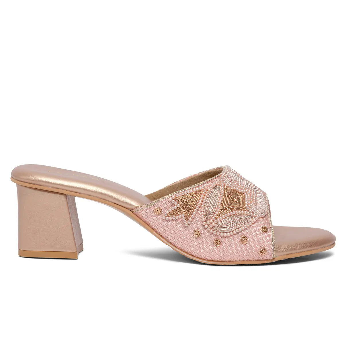 Zaire Embroidered Heels Mahek Footwear