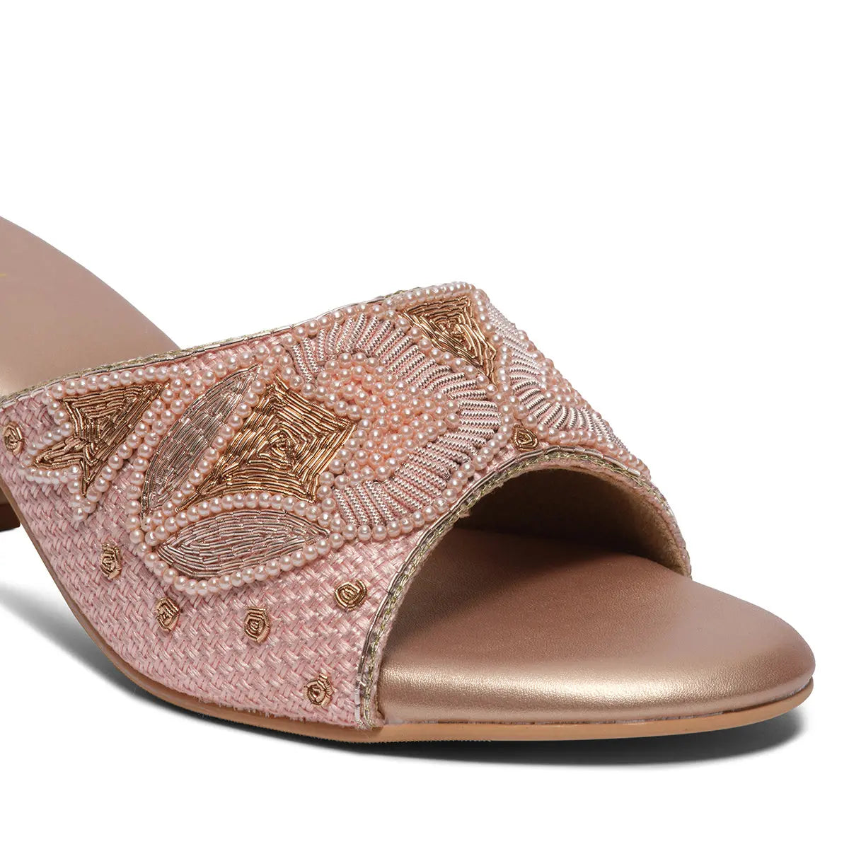 Zaire Embroidered Heels Mahek Footwear