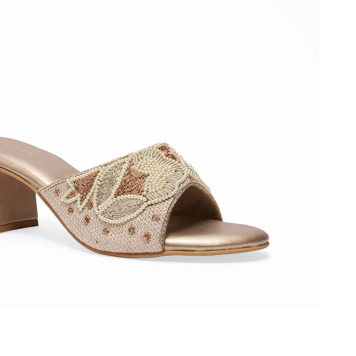 Zaire Embroidered Heels Mahek Footwear