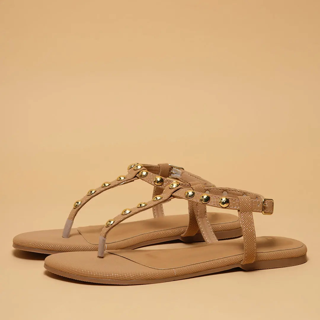 Zyla Studded Flats Ahmad Arts