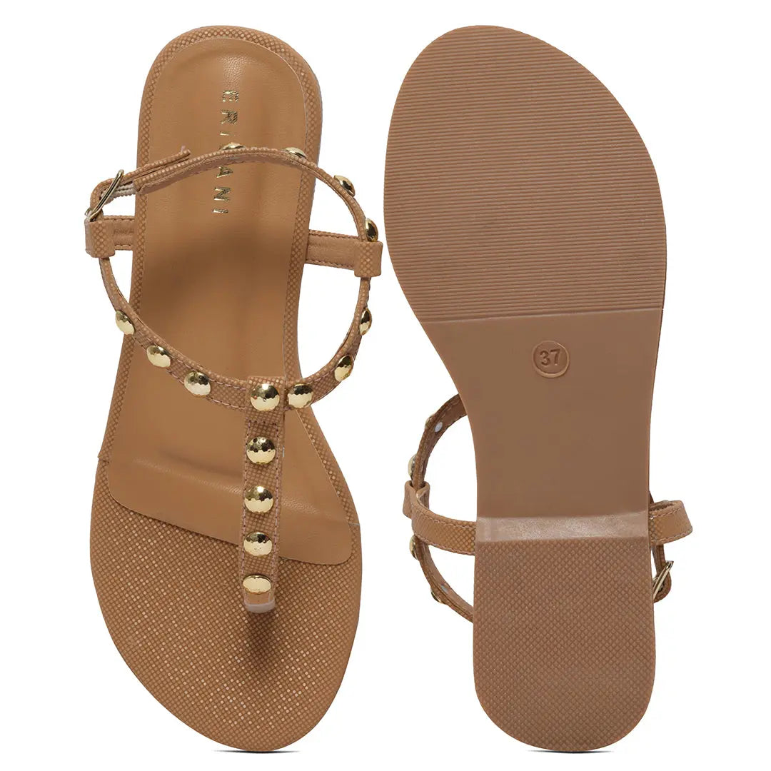 Zyla Studded Flats Ahmad Arts