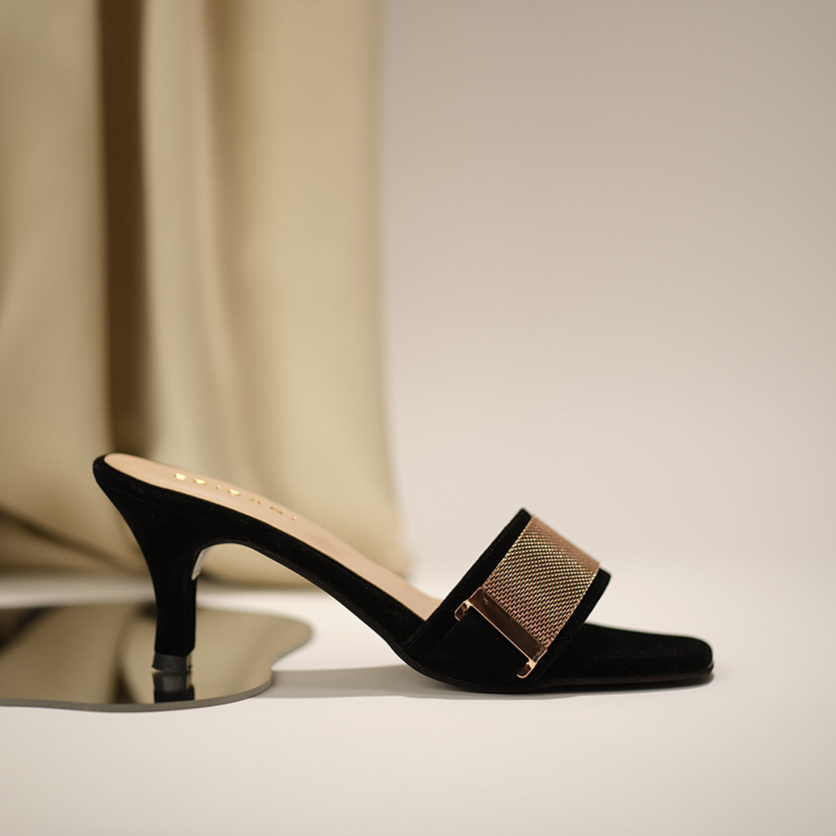 Alessia Embellished Kitten Heels