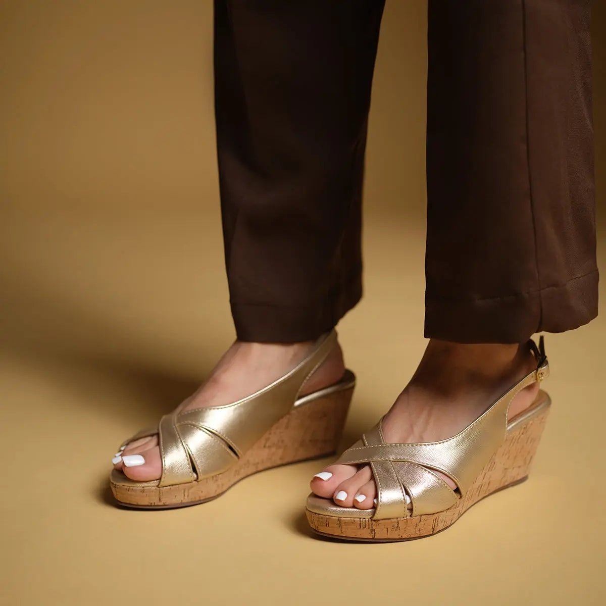 Mysha Peep Toe Wedges Star Footwear
