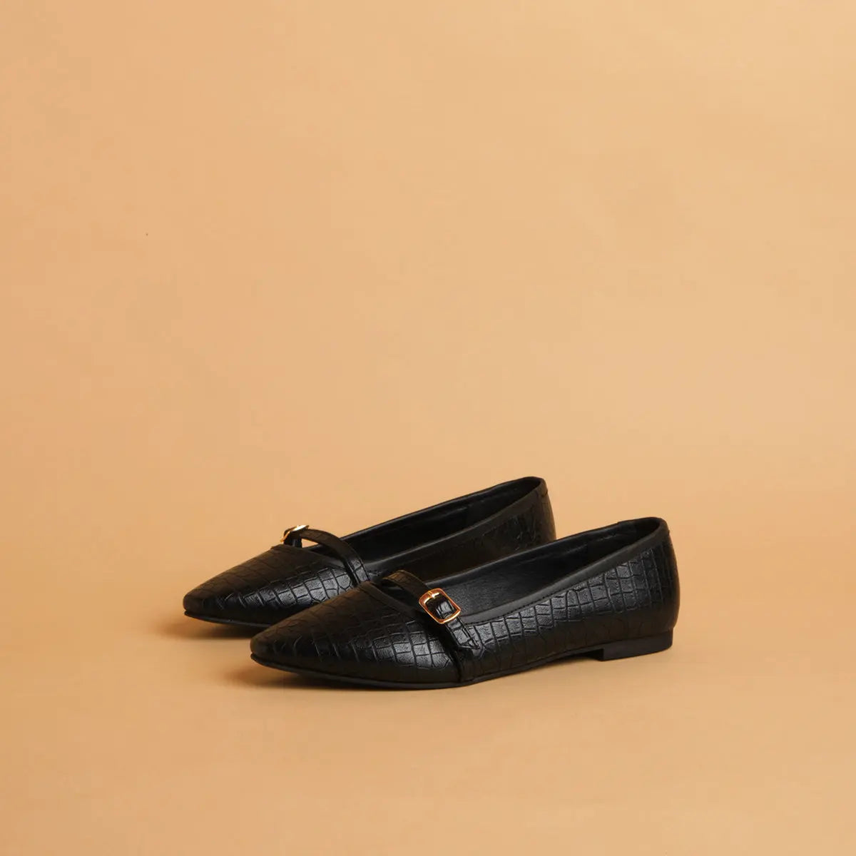 Celo Textured Ballerinas Status Shoes
