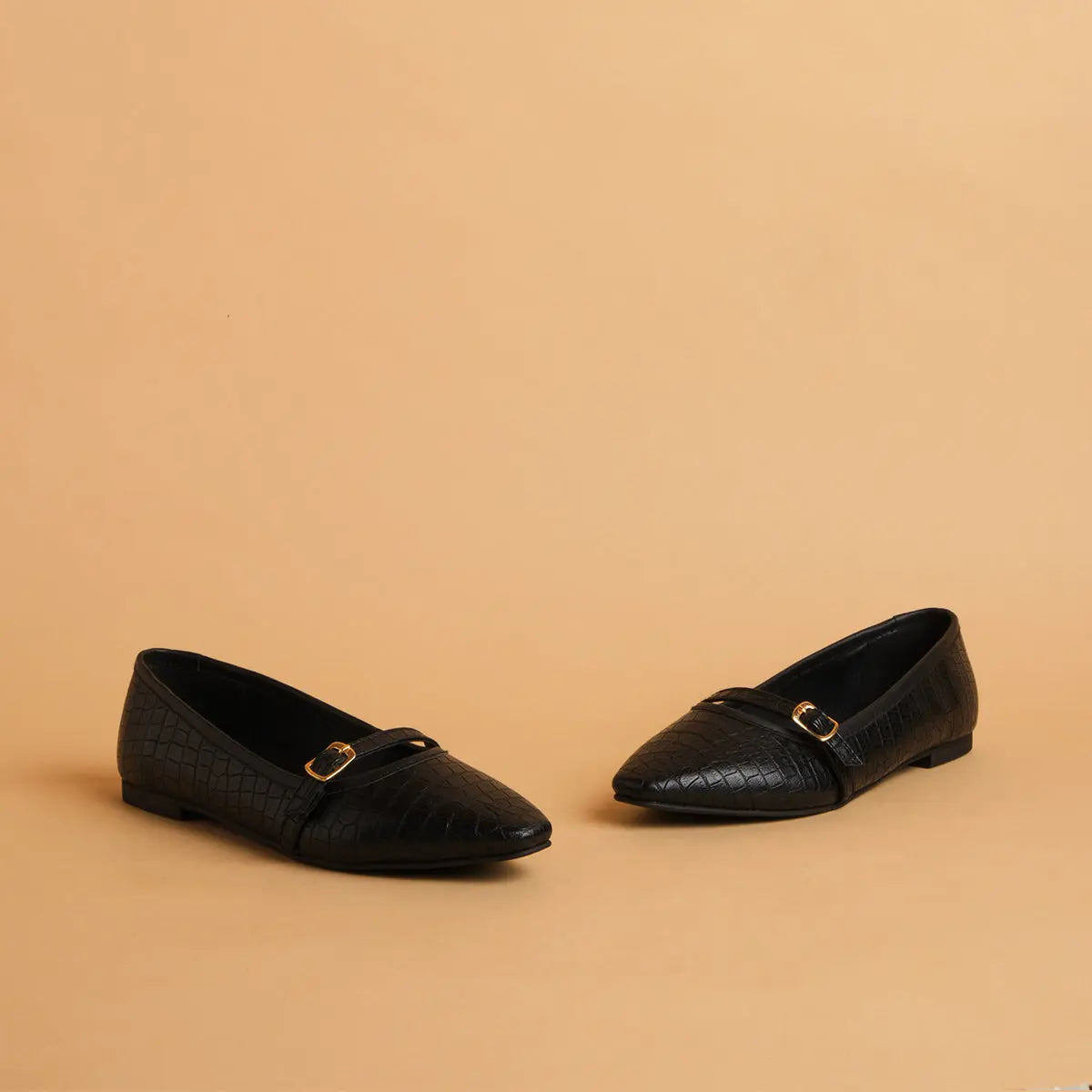 Celo Textured Ballerinas Status Shoes