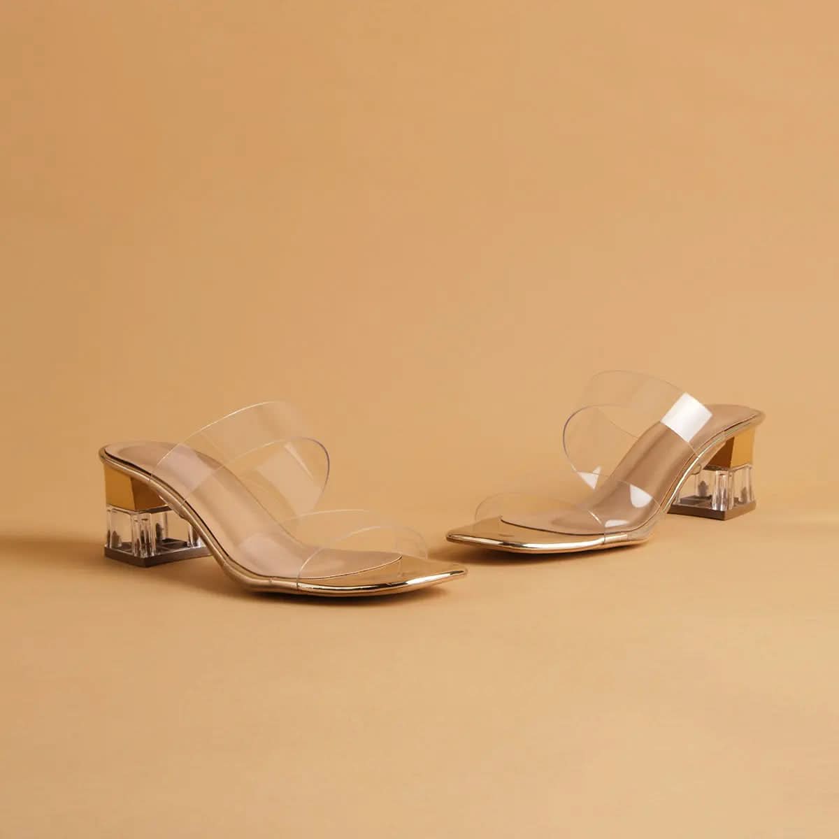 Crystalline Transparent Heels KM Footwear