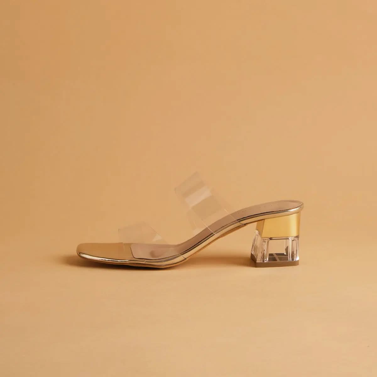 Crystalline Transparent Heels KM Footwear