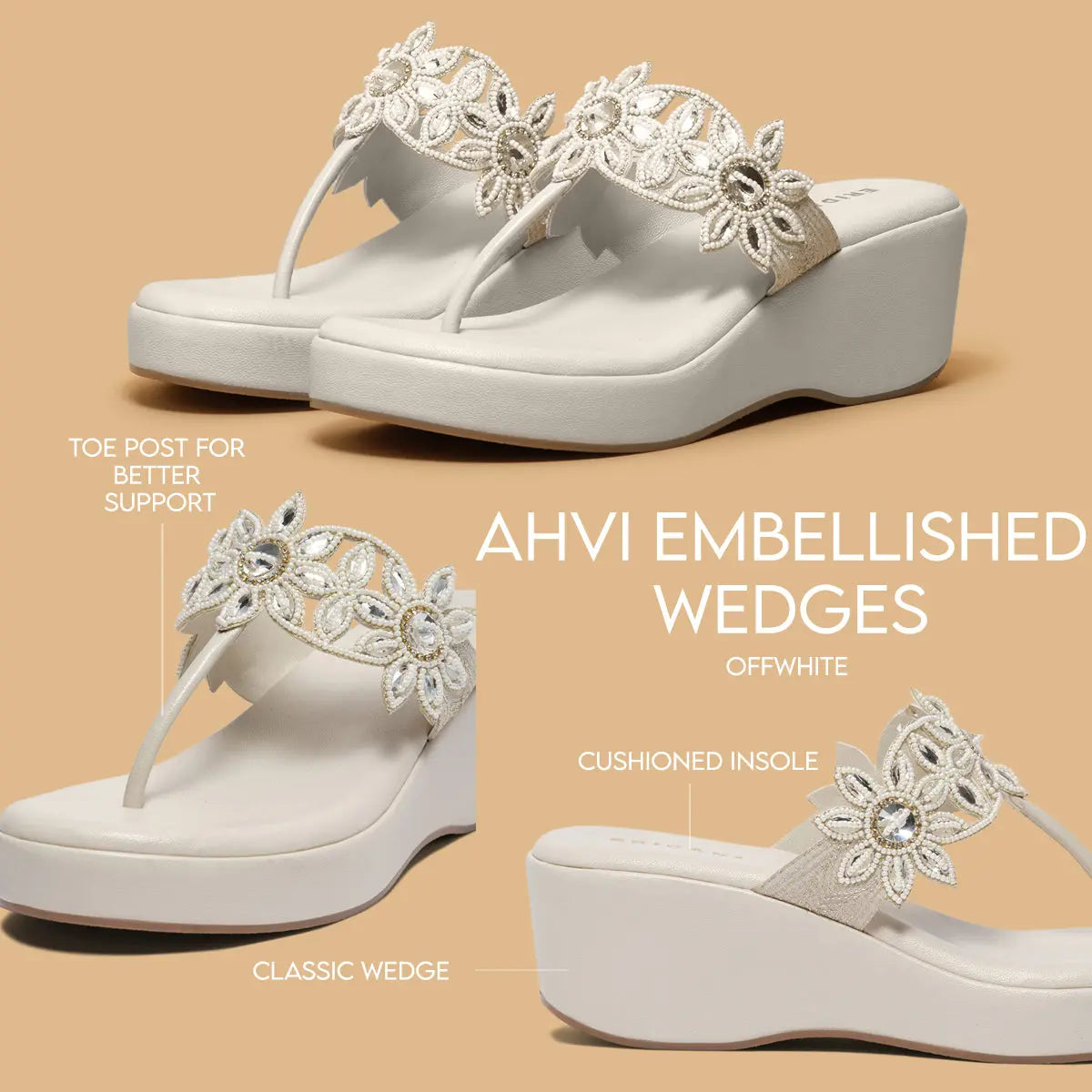 Ahvi Embellished Wedges Regina Footwear Eridani