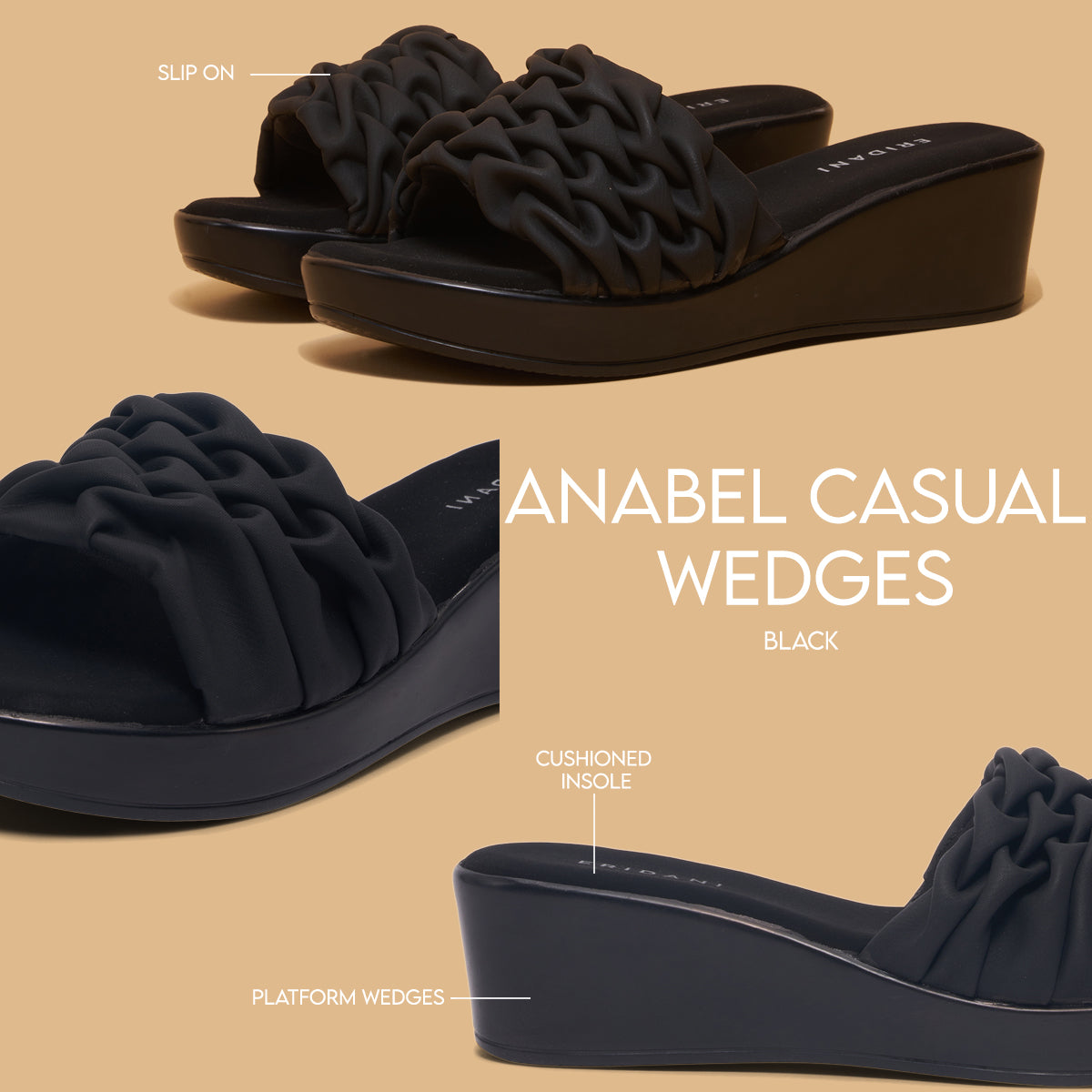 Anabel Casual Wedges Unique Footwear Eridani