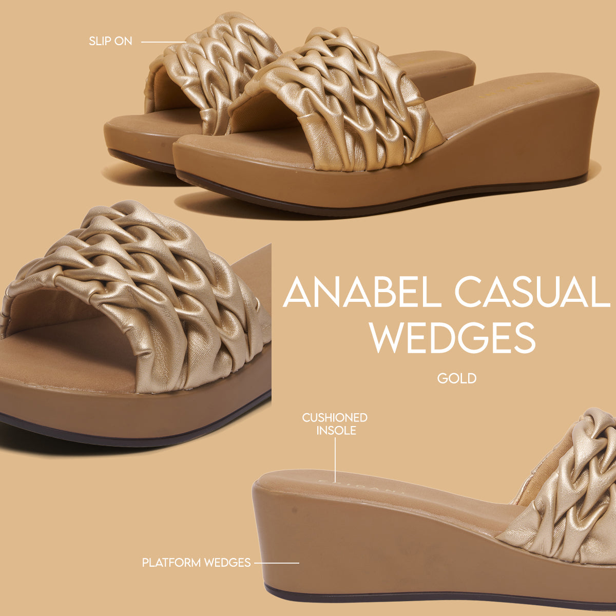 Anabel Casual Wedges Unique Footwear Eridani
