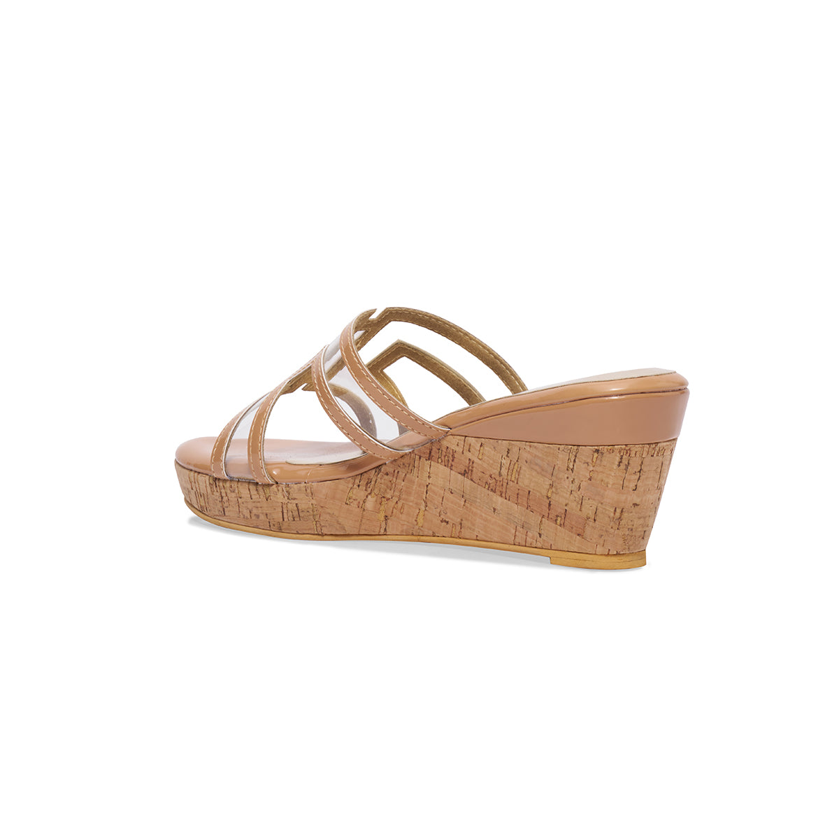 Angela Clear Strap Wedges