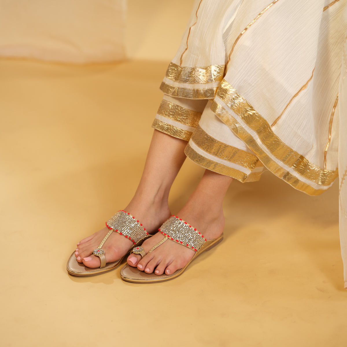 Antonella Embellished Kolhapuri Flats