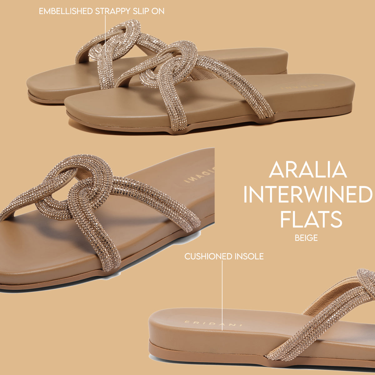 Aralia Interwined Flats Ina Footwear Eridani