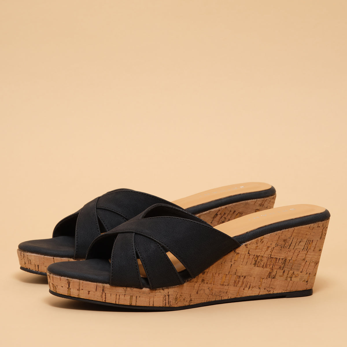 Armelle Cross-Strap Wedges