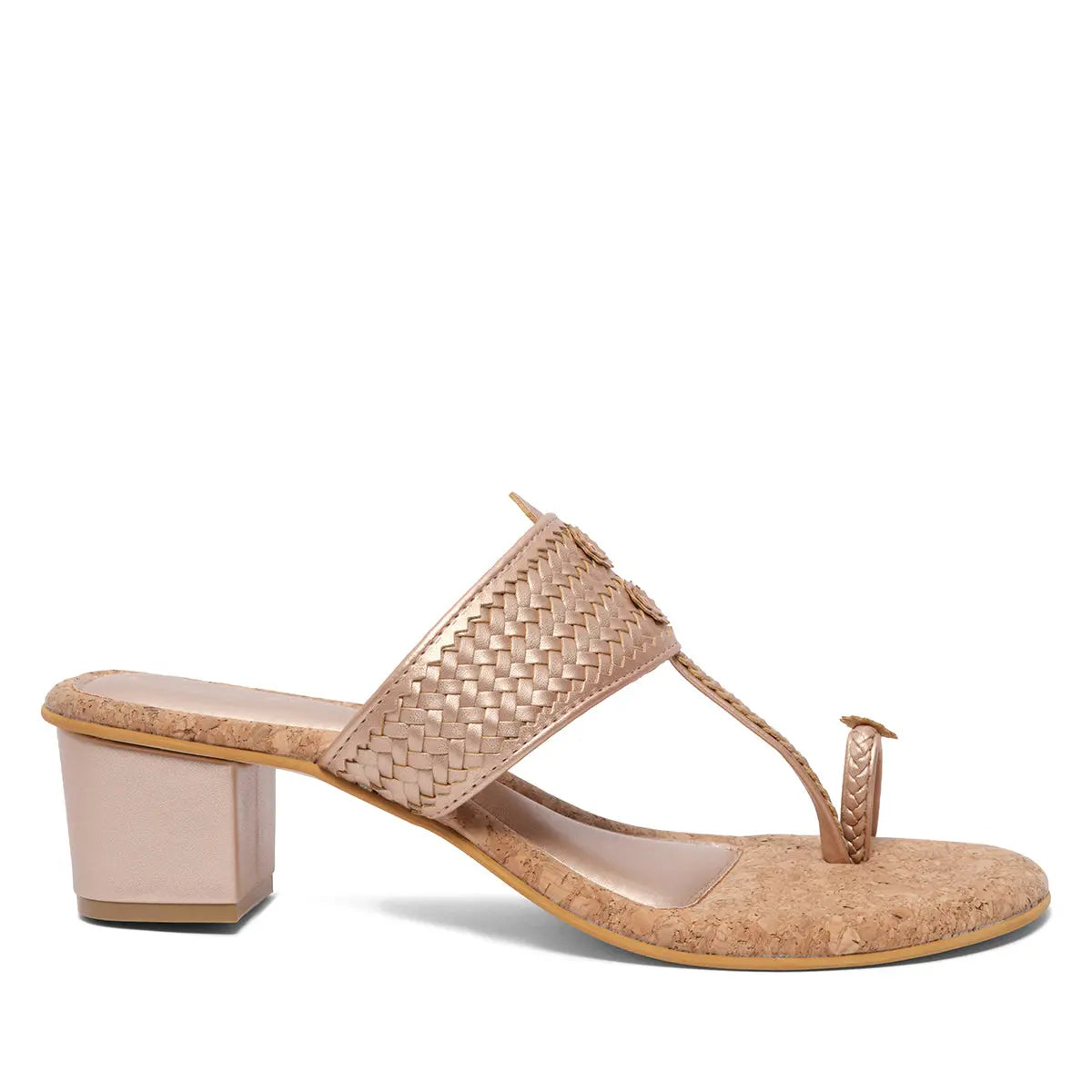 Arzu Metallic Kolhapuri Heels Akil Eridani