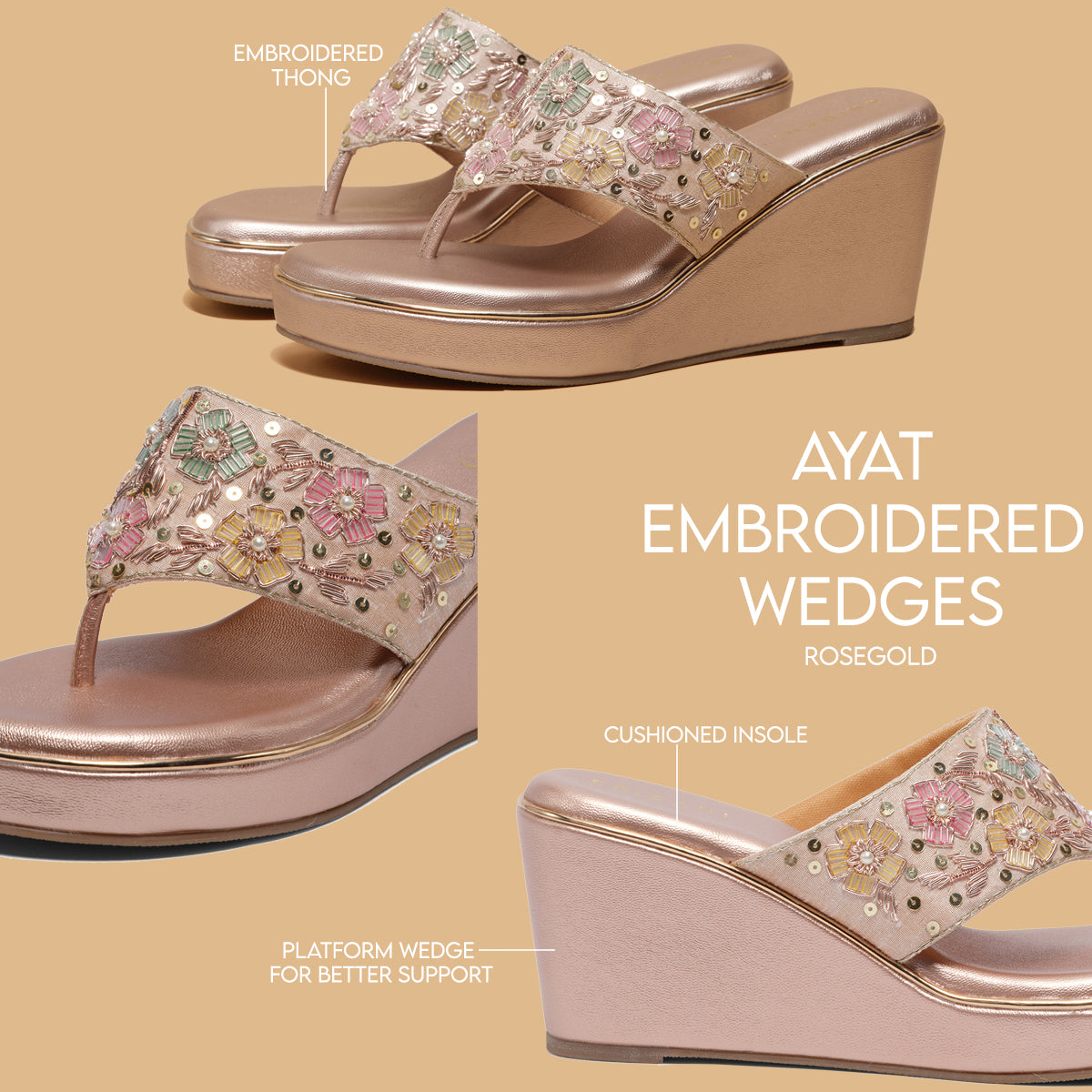 Ayat Embroidered Wedges Anshika Eridani