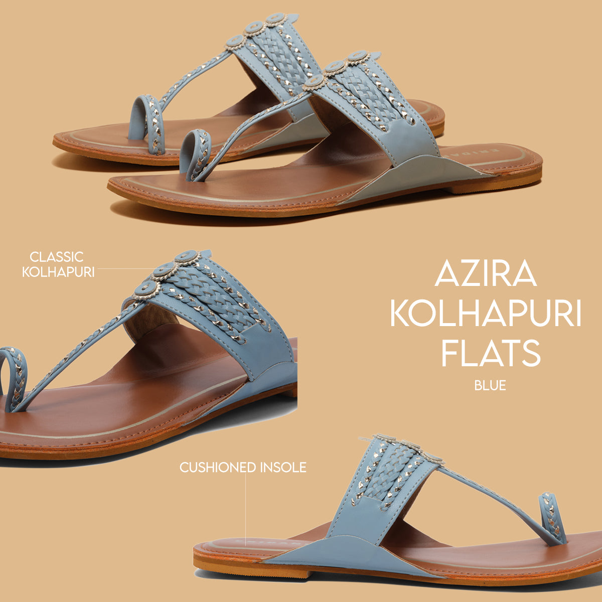 Azira Kolhapuri Flats Kailash Footwear Eridani