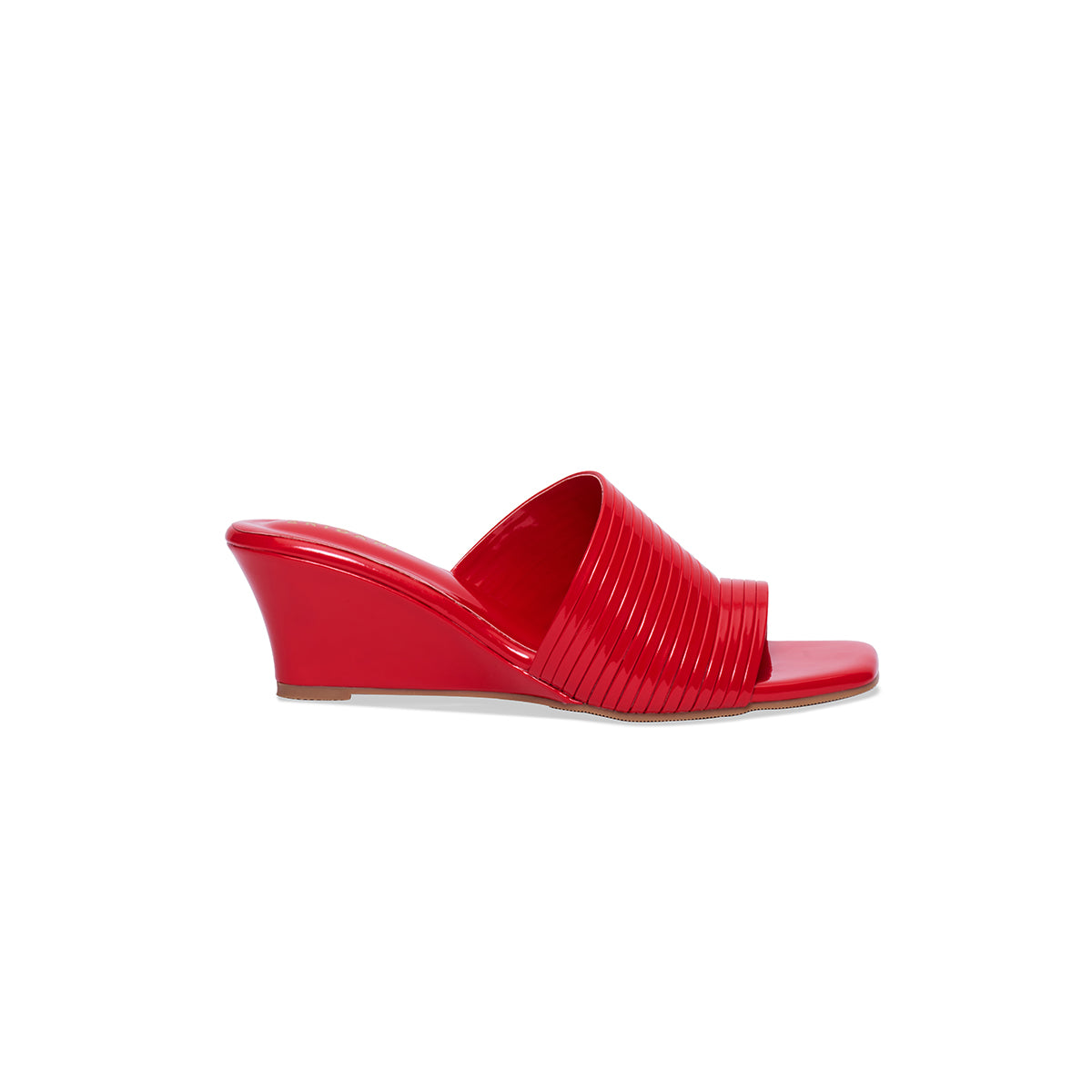 Bloody Mary Patent Wedges