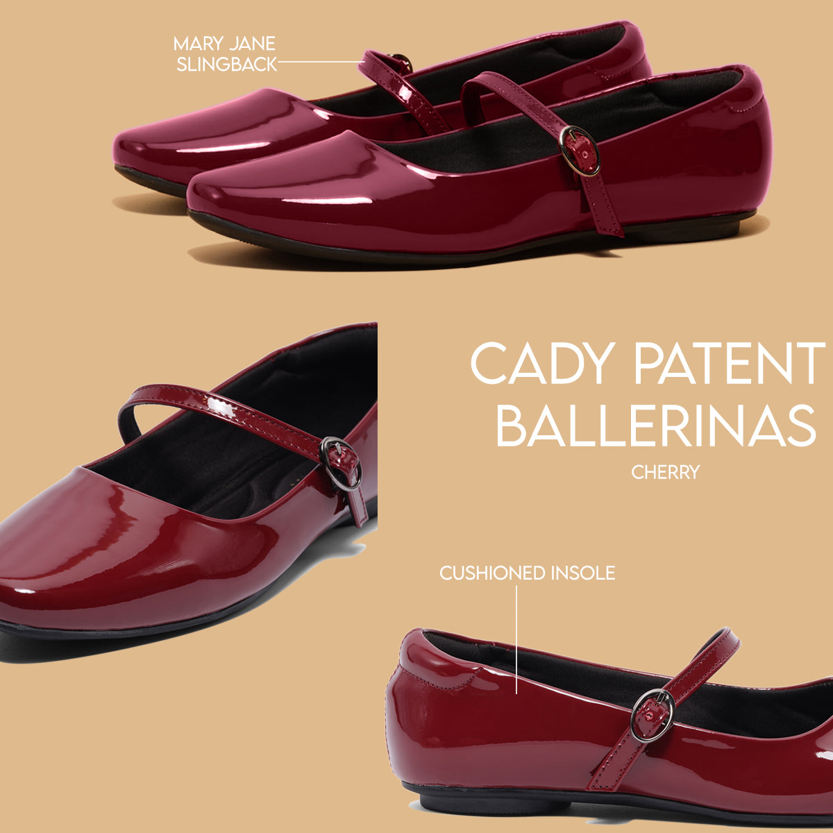 Cady Patent Ballerinas Topsi Footwear Eridani
