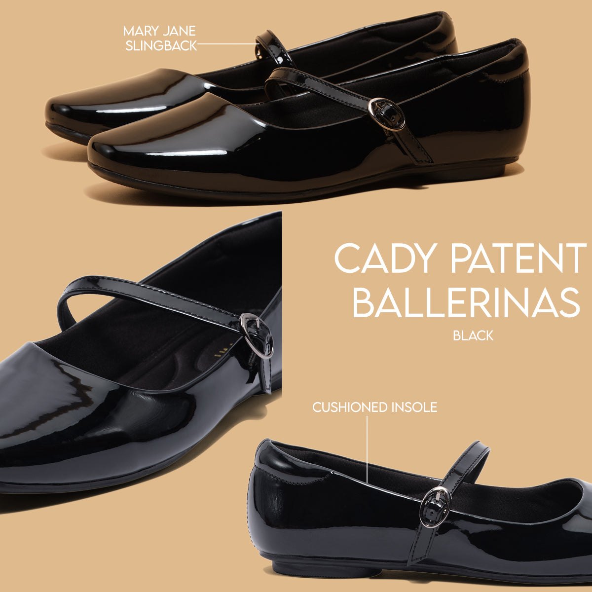 Cady Patent Ballerinas Topsi Footwear Eridani