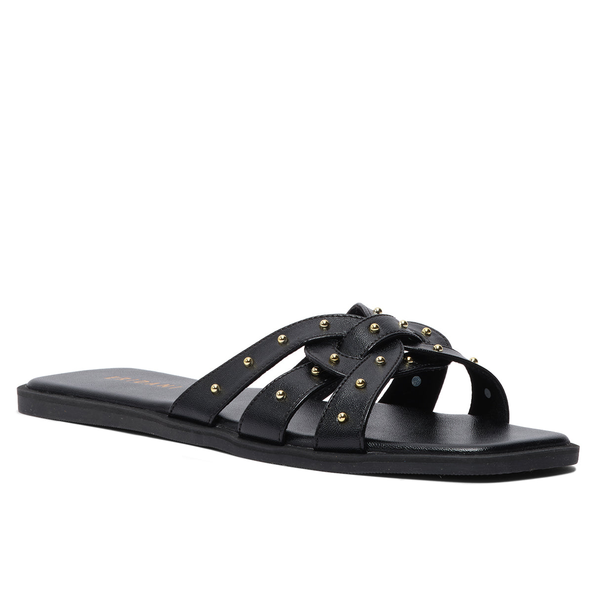 Caily Criss-Cross Studded Flats