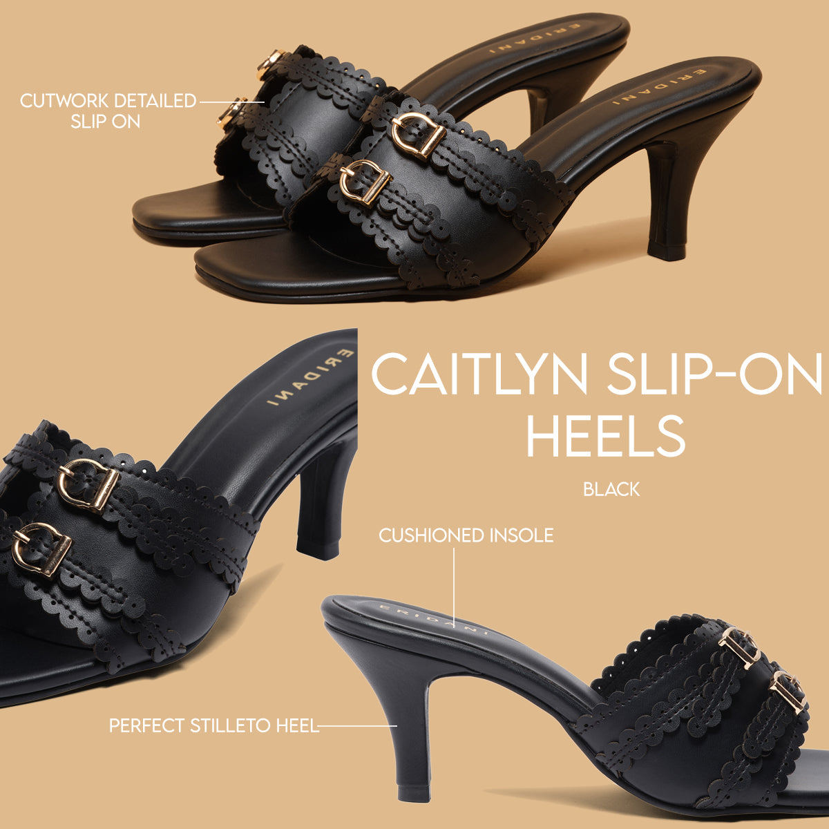 Caitlyn Slip-On Heels Sanjari Eridani
