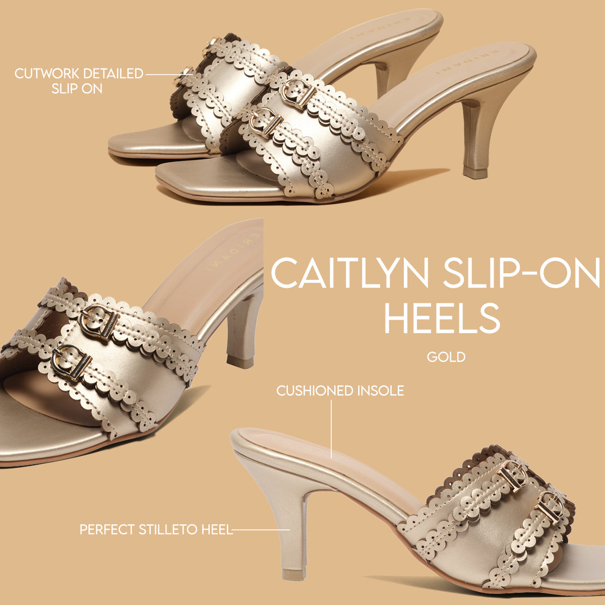Caitlyn Slip-On Heels Sanjari Eridani