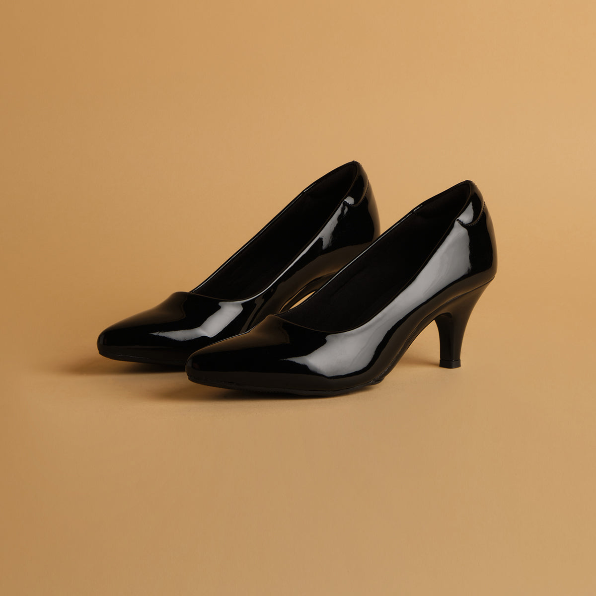 Camelia Patent Pumps