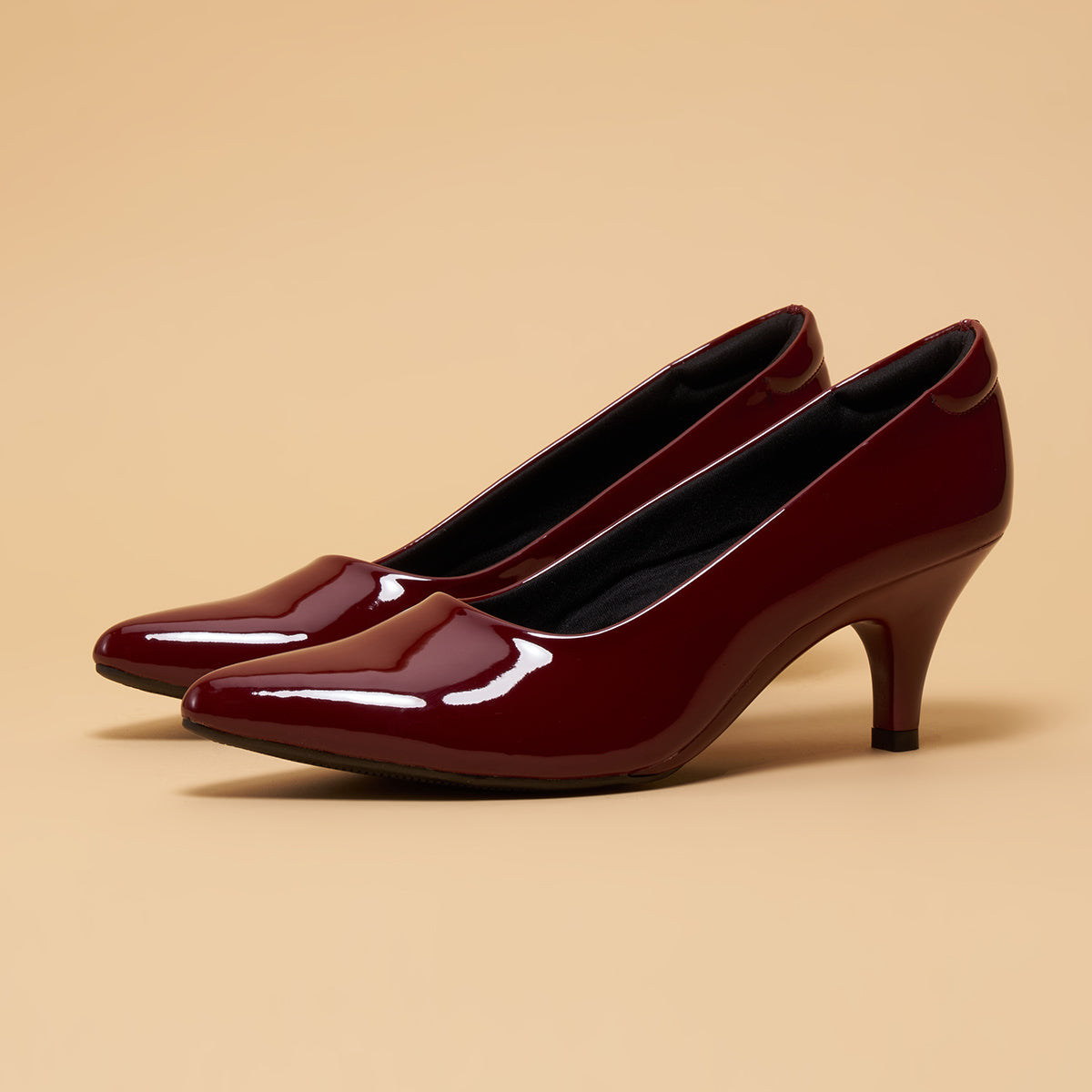 Camelia Patent Pumps