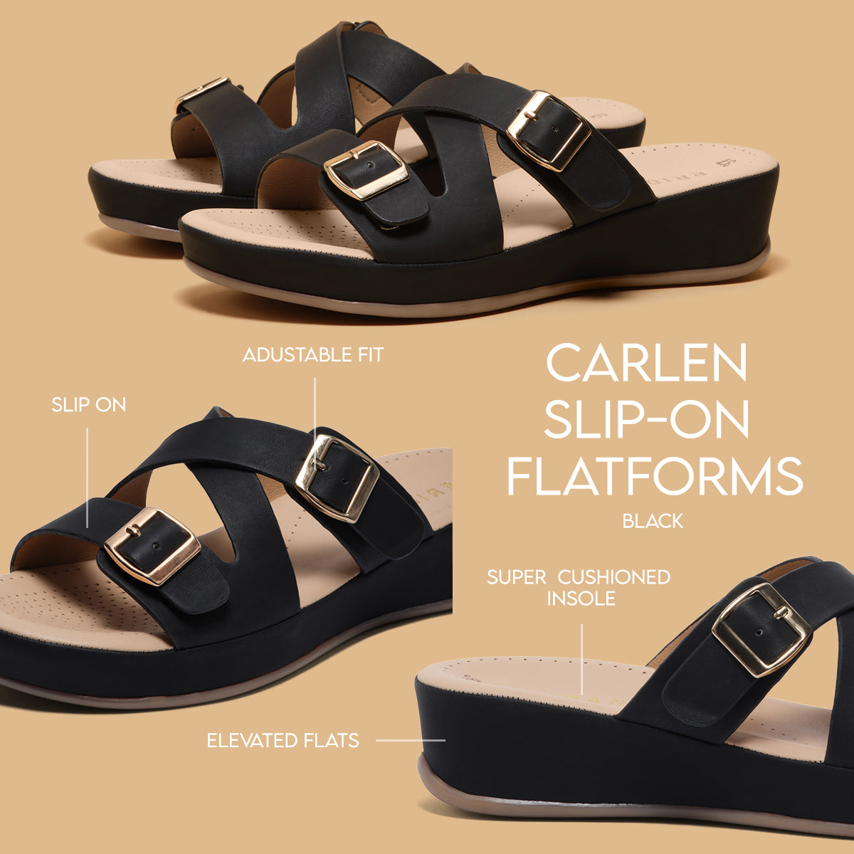 Carlen Slip-On Flatforms Indian Leather Company Eridani