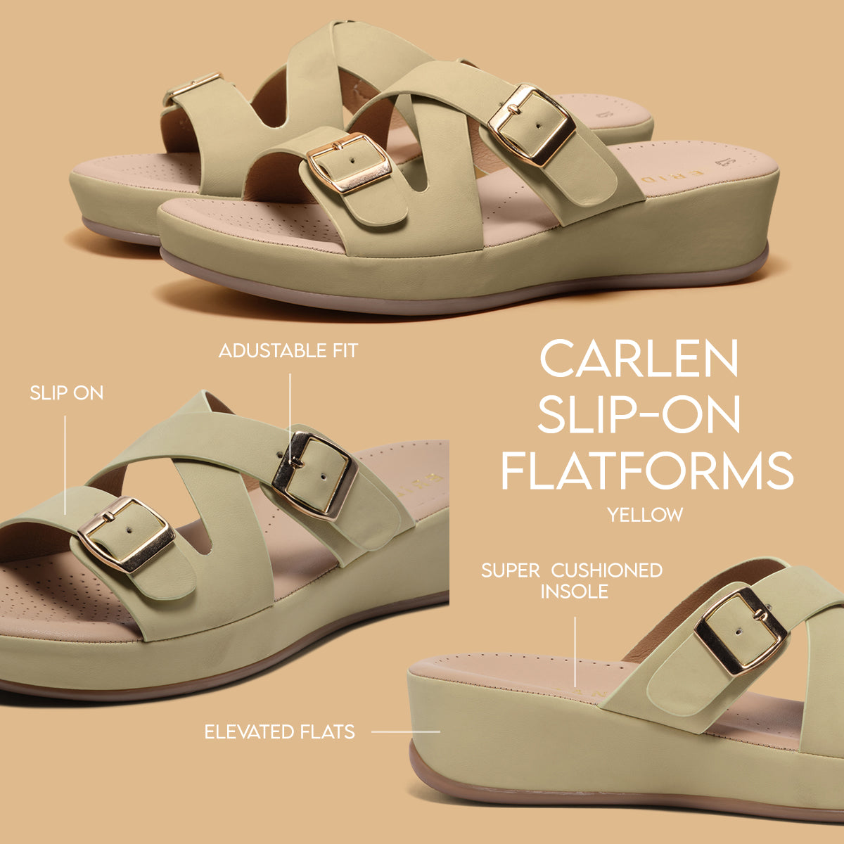Carlen Slip-On Flatforms Indian Leather Company Eridani