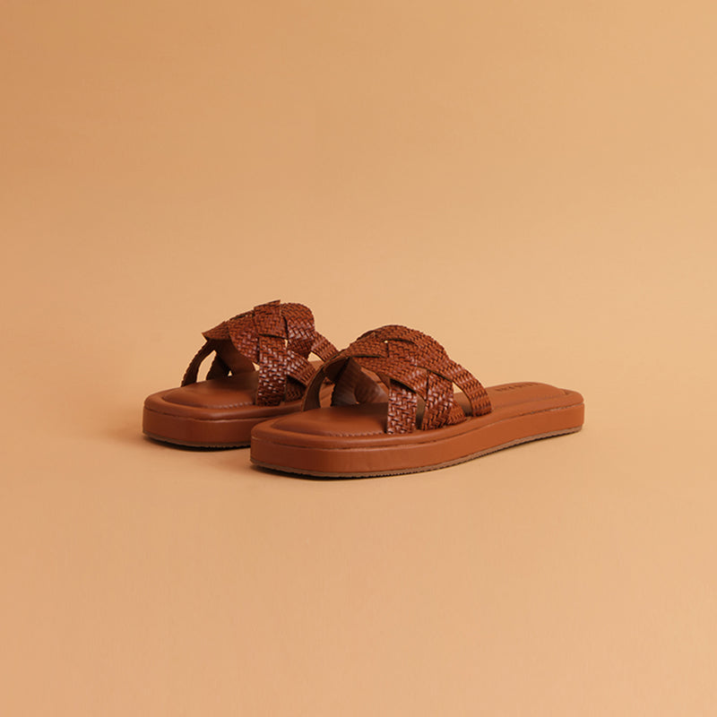 Celia woven flats