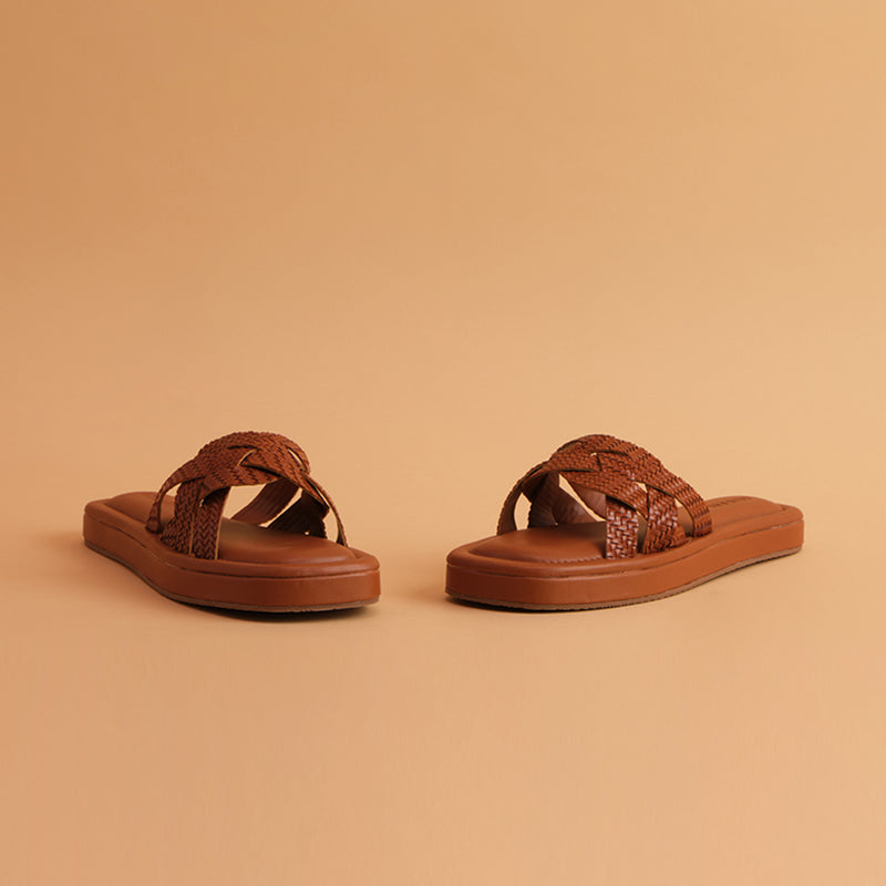 Celia woven flats