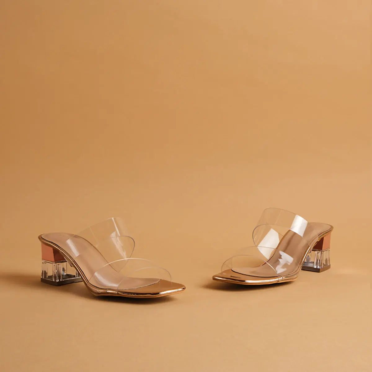 Crystalline Transparent Heels KM Footwear Eridani