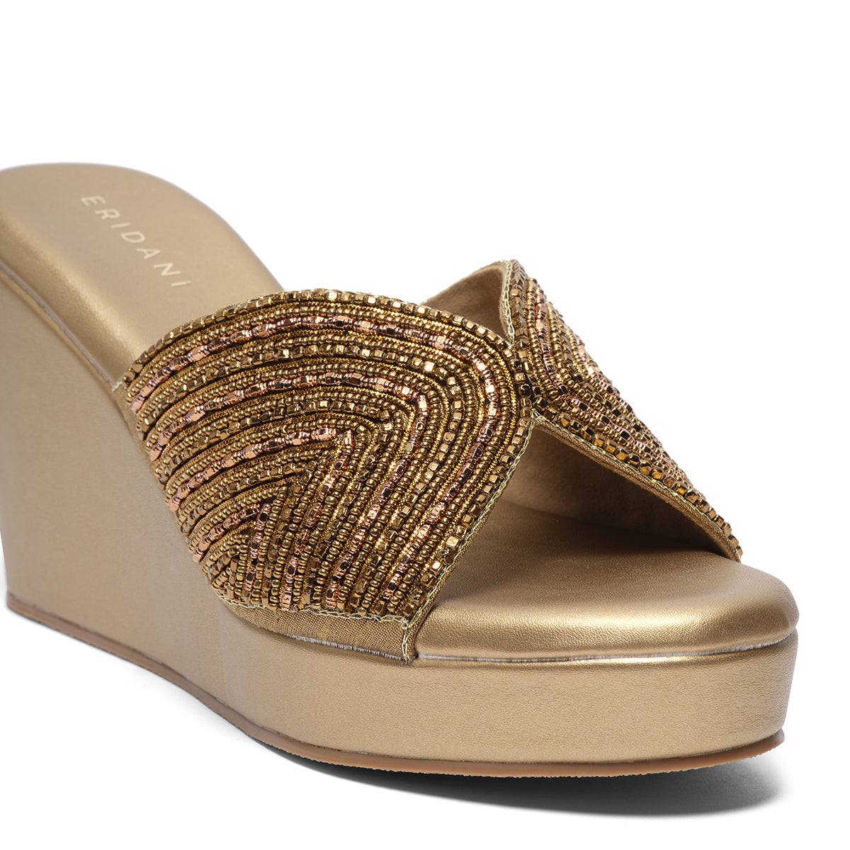 Elira Embroidered Wedges Mahek Footwear Eridani
