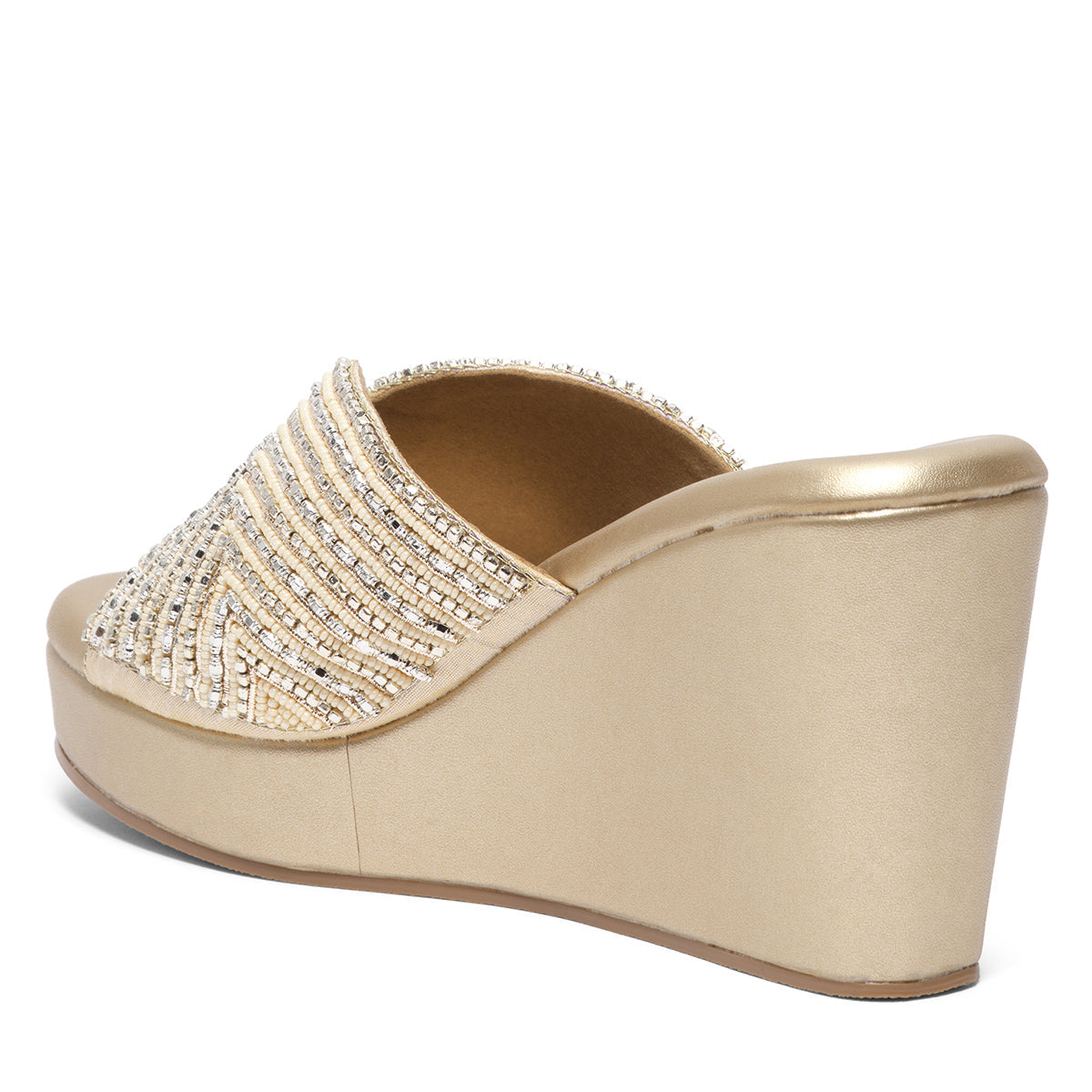 Elira Embroidered Wedges Mahek Footwear Eridani