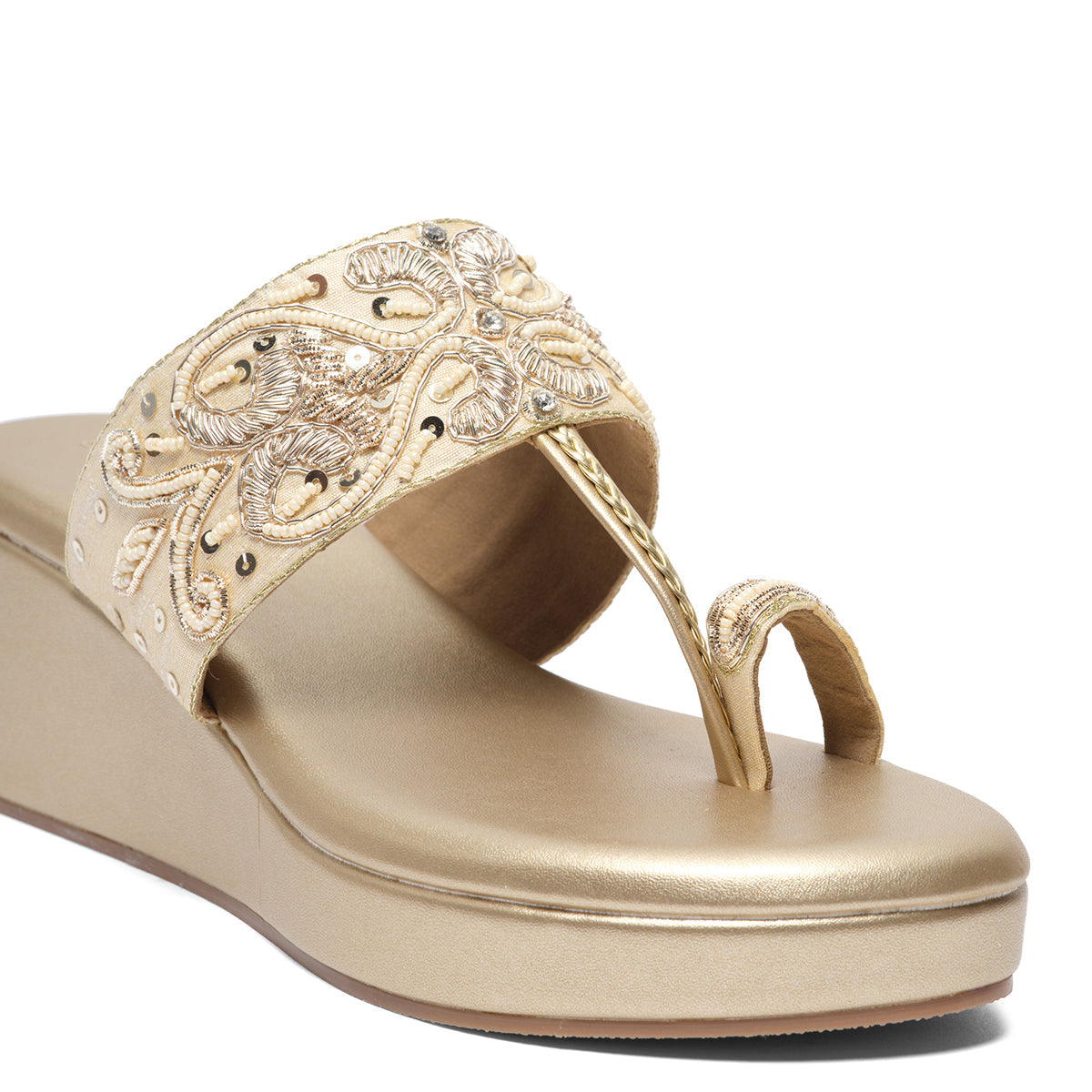 Elyra Embroidered Kolhapuri Mahek Footwear Eridani