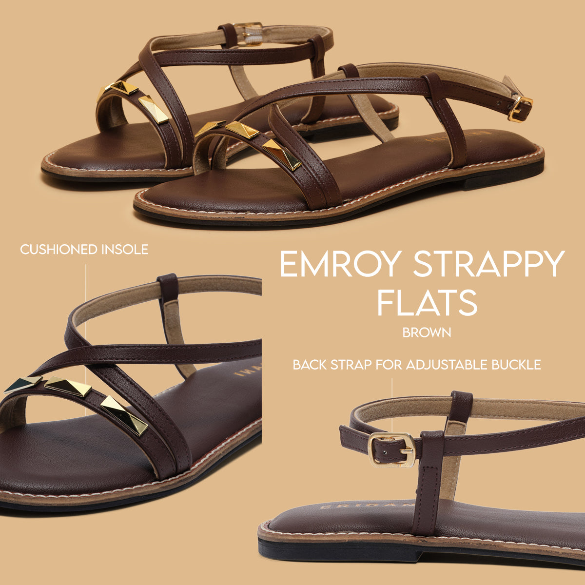 Emroy Strappy Flats New Model Footwear Eridani